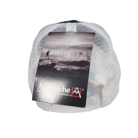 Avalanche Mountain Outdoor Trucker Style Snapback Hat Navy / White OS - Picture 3 of 7